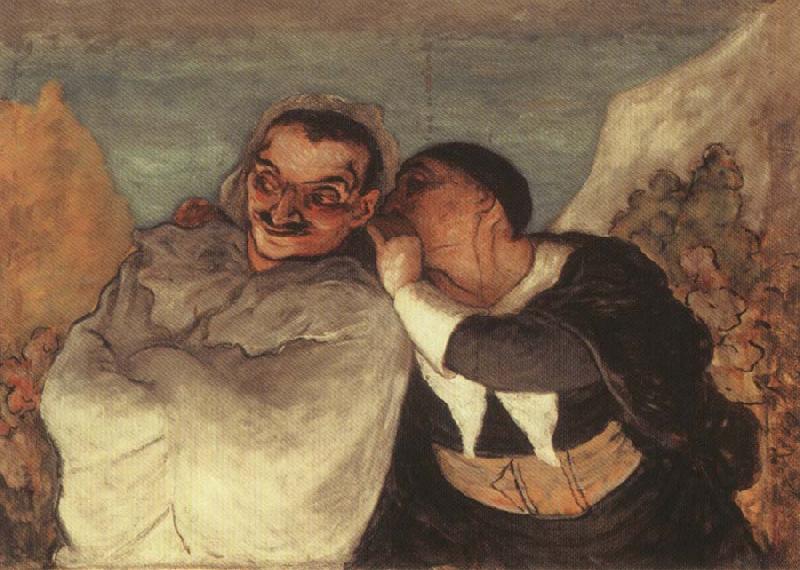 Honore Daumier Crispin and Scapin Sweden oil painting art